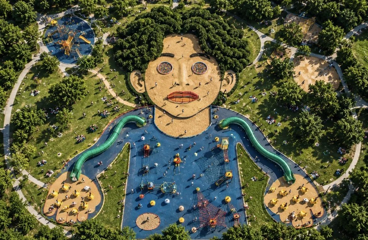 The grounds of Se Yong Park from above